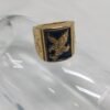 Gold Plated 316L stainless steel men`s eagle ring.