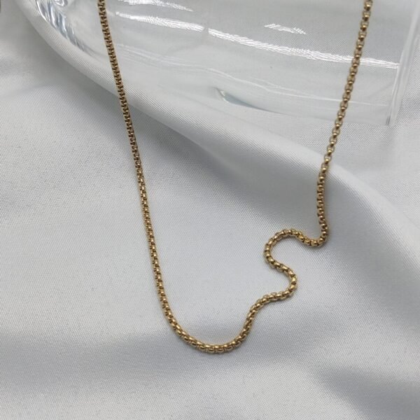 24" Stainless steel box link-Gold plated