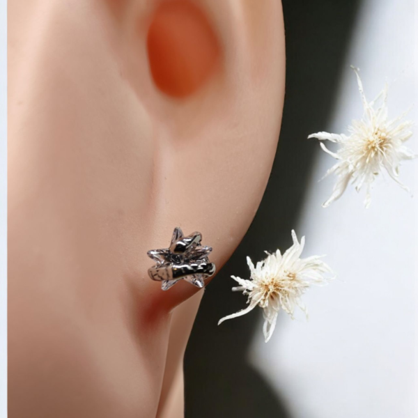 stainless steel snake-star minimalist earrings