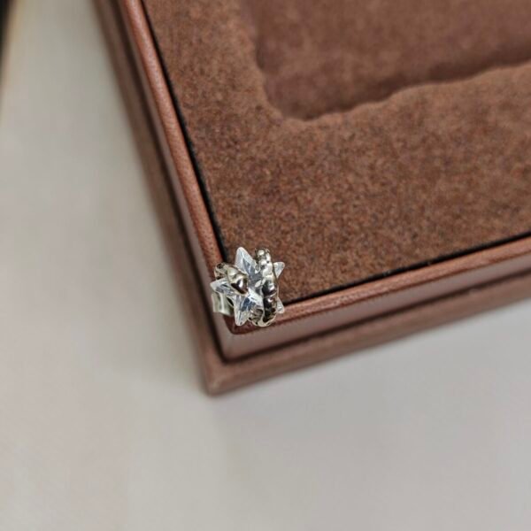 Alternative view of Snake-star stainless steel women's earrings