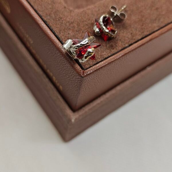 Alternative view of Snake-star stainless steel women's earrings