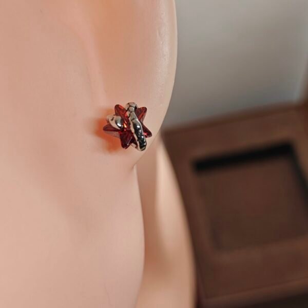 Snake-star stainless steel women's earrings