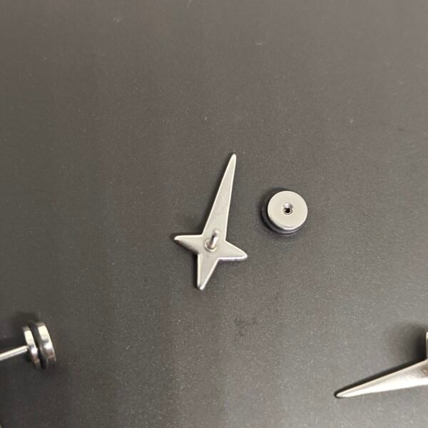 Alternative view of Stainless Steel/Gold-Plated Spike Earrings (Screw-Back)