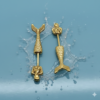 gold mermaid industrial barbell