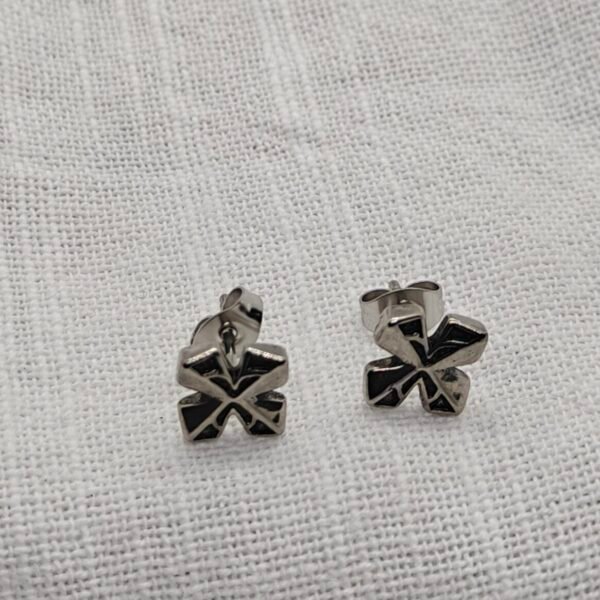 stainless steel cross earrings