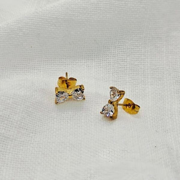 Alternative view of Dainty Bow Stud Earrings