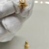 Secure gold star stud earring with screw back
