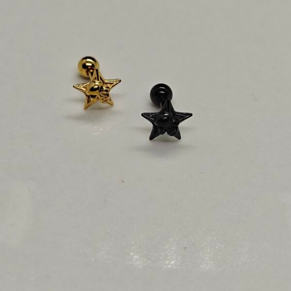 Alternative view of Gold Star Screw Back Earrings