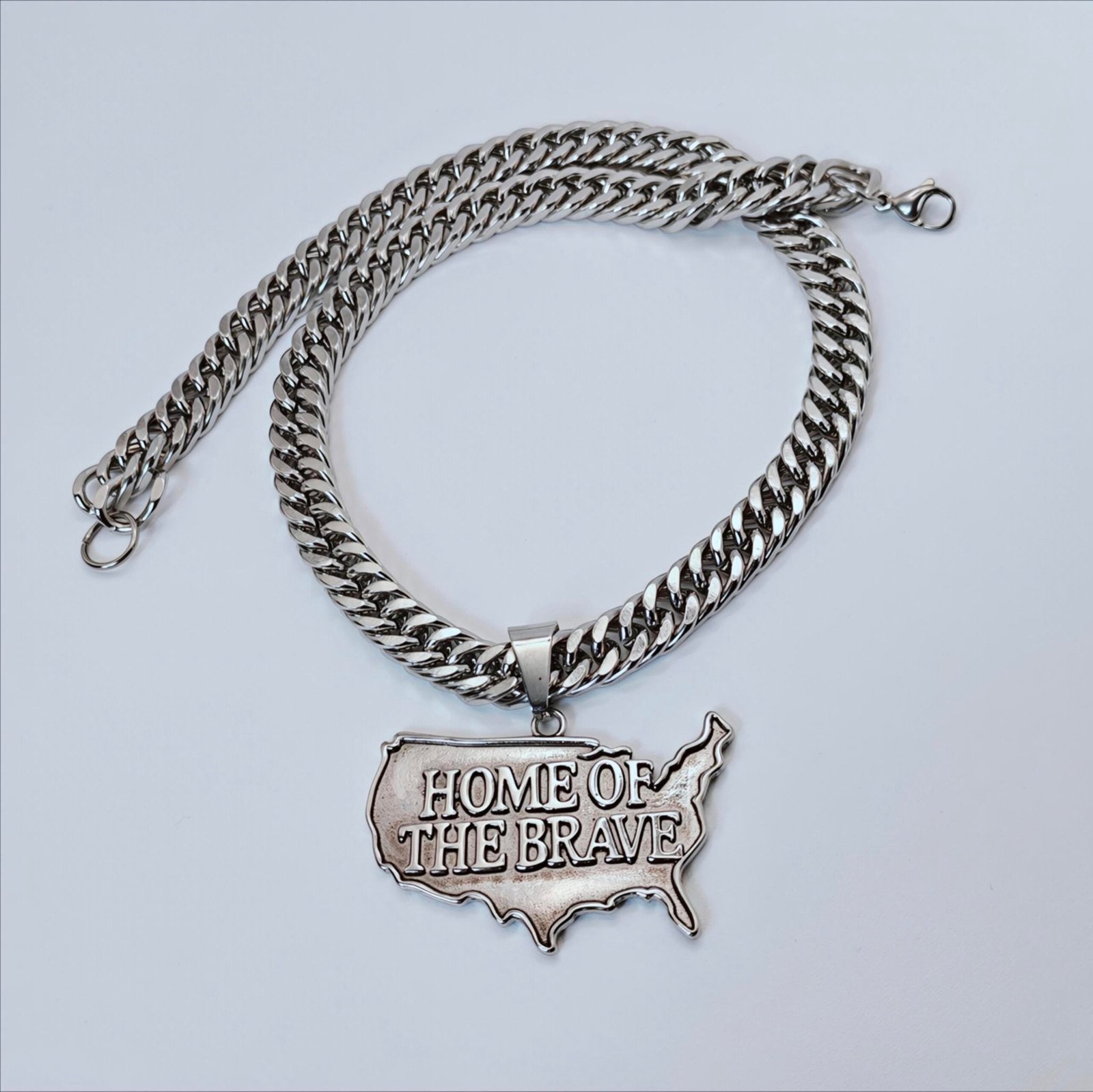 Home of the Brave USA Curb Link Necklace - Image 4