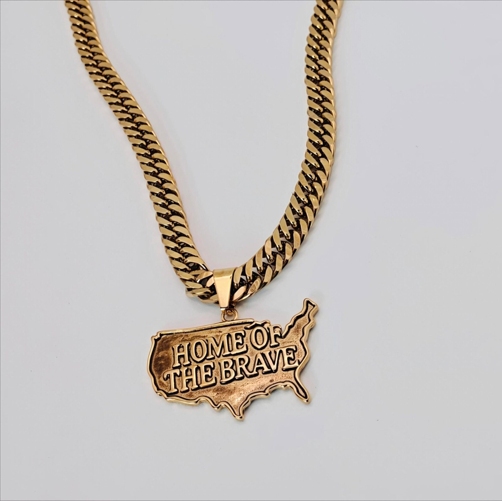 Home of the Brave USA Curb Link Necklace - Image 2
