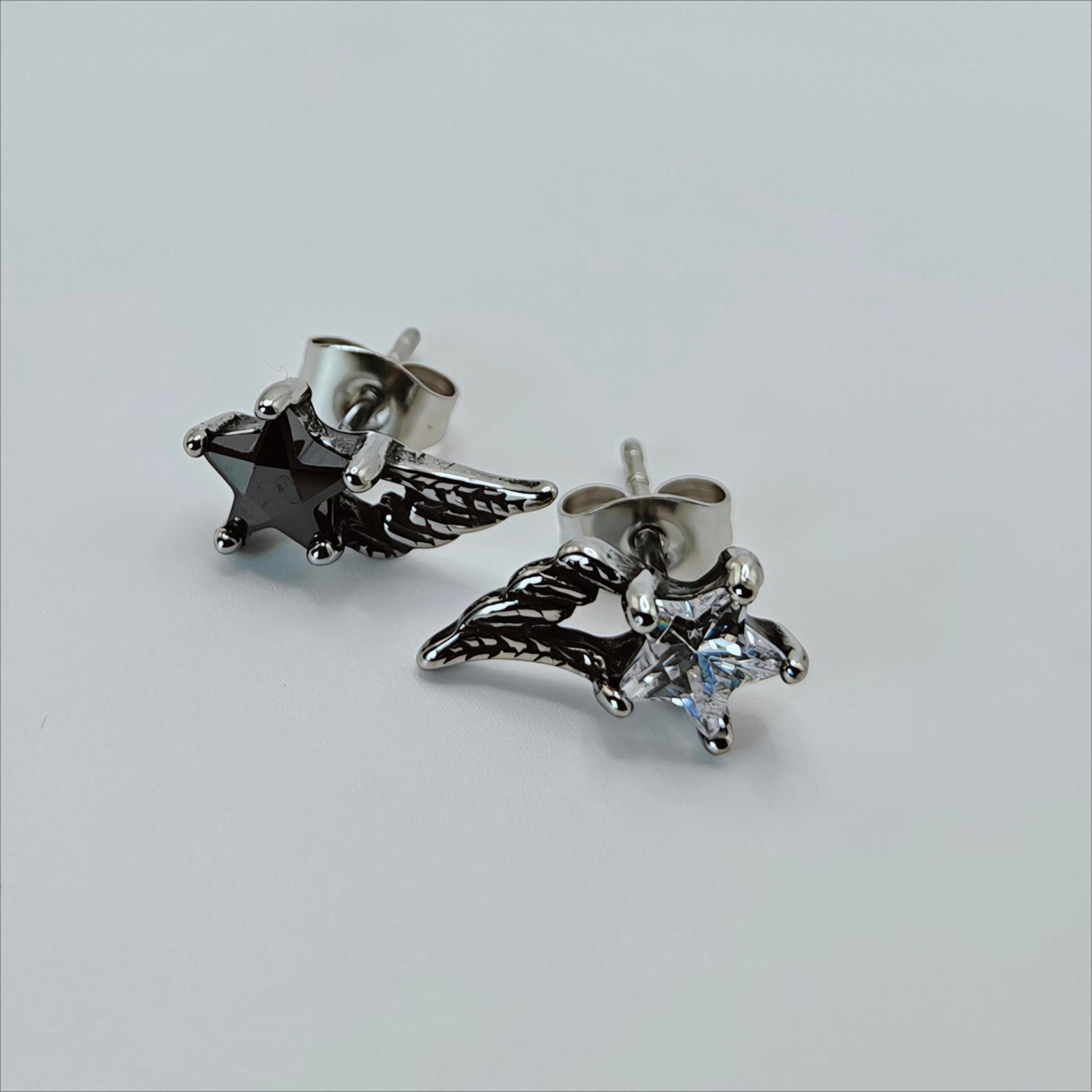 Celestial Winged Star Stud Earrings - Image 3