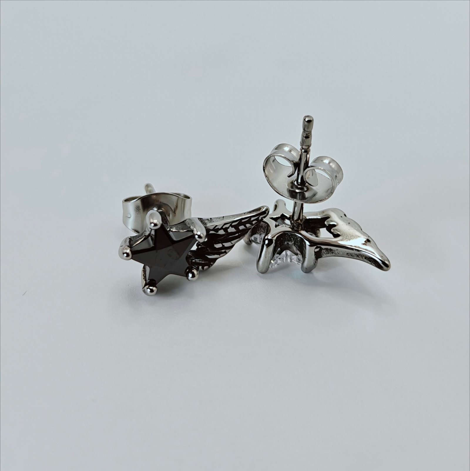 Celestial Winged Star Stud Earrings - Image 4