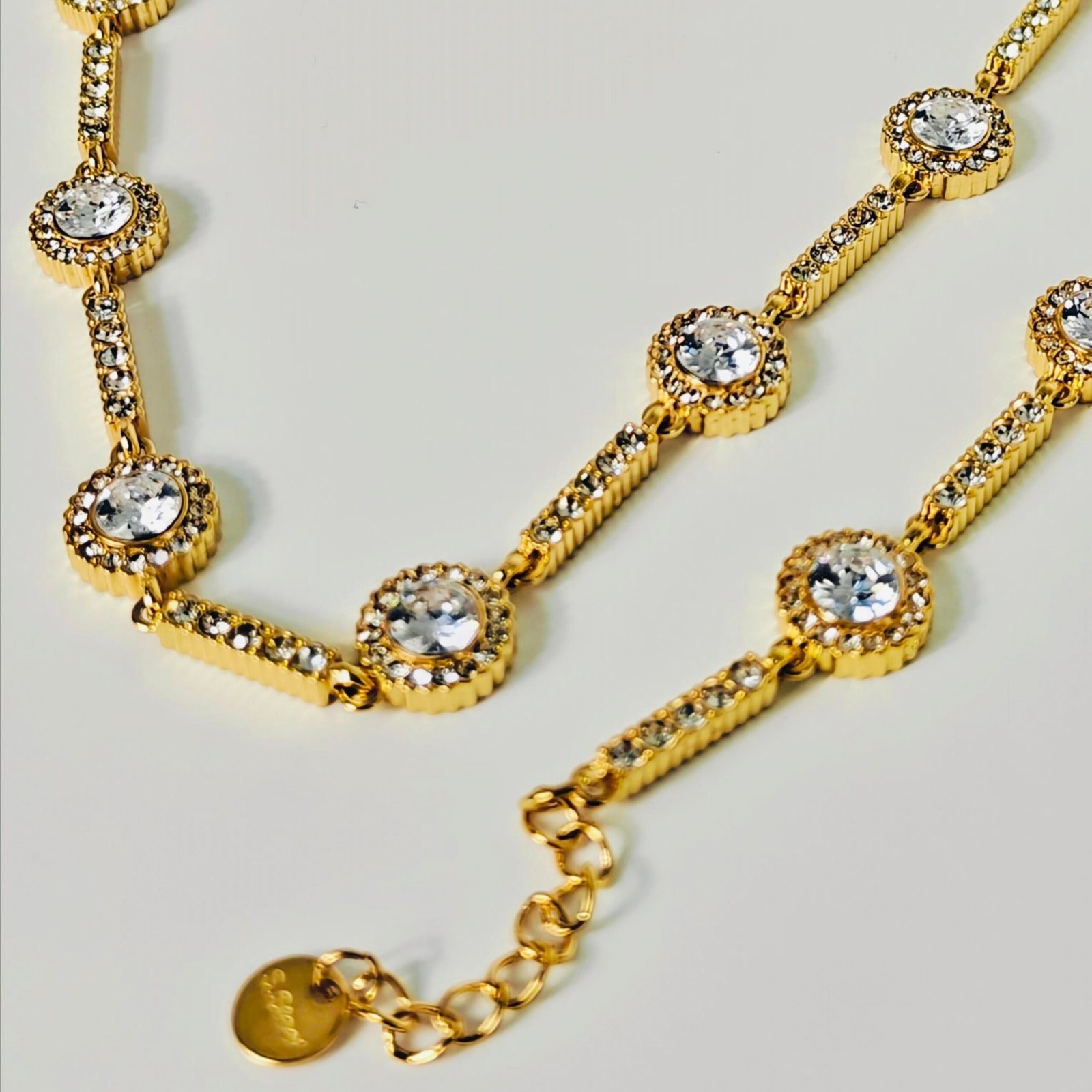 Crystal Station Necklace & Bracelet Set - Image 2