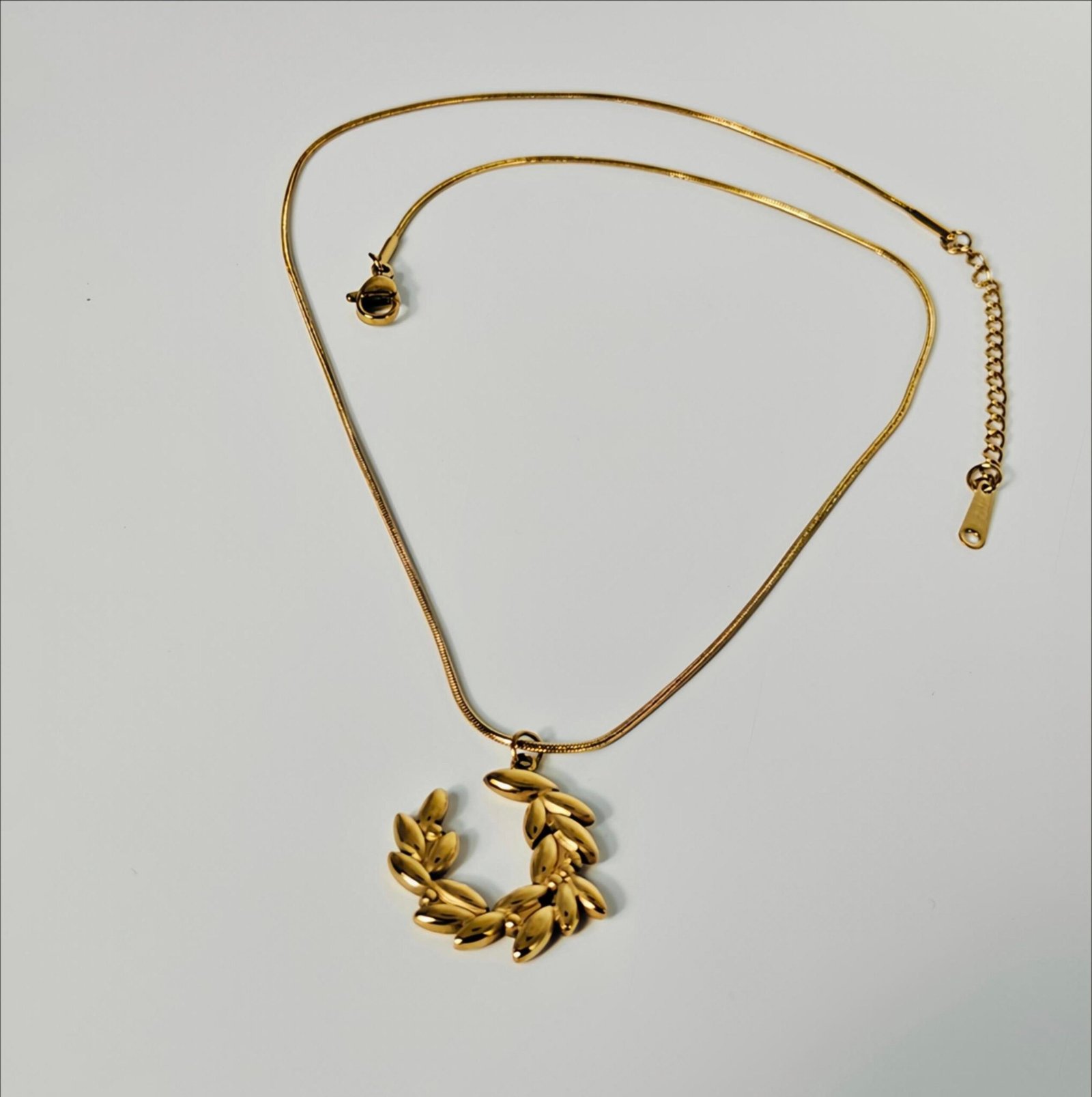 Olive Branch Necklace & Earrings Set – 16" - Image 4